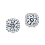 Aurielle Glow Moissanite Halo Earrings (1.2 Ct)