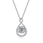 Serenelle Moissanite Halo Necklace (1 Ct)