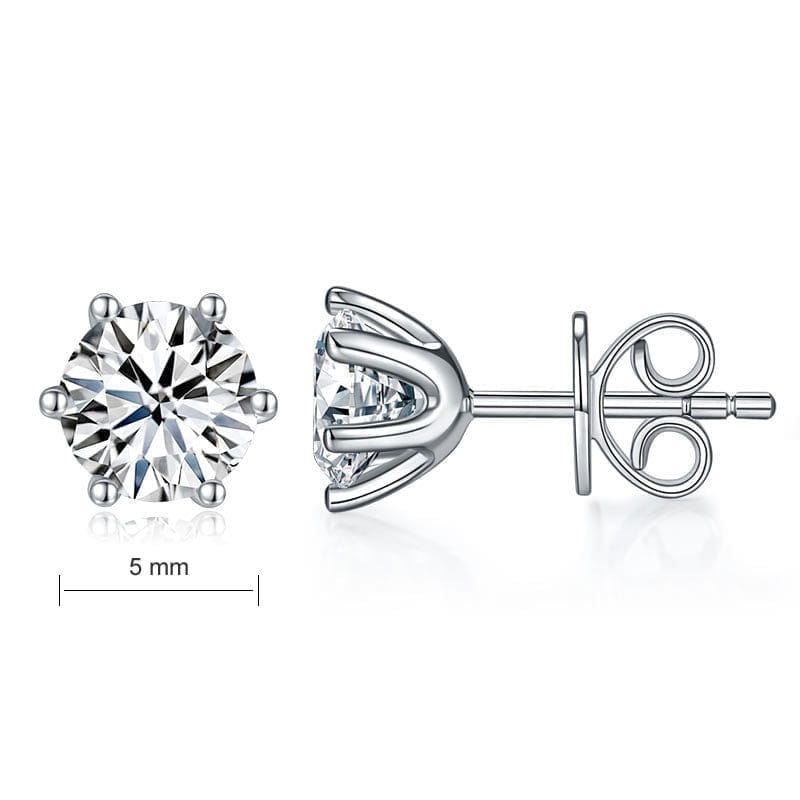 Solara Grace Moissanite Stud Earrings (1 Ct) 3 Solara Grace Moissanite Stud Earrings (1 Ct) - Image 3