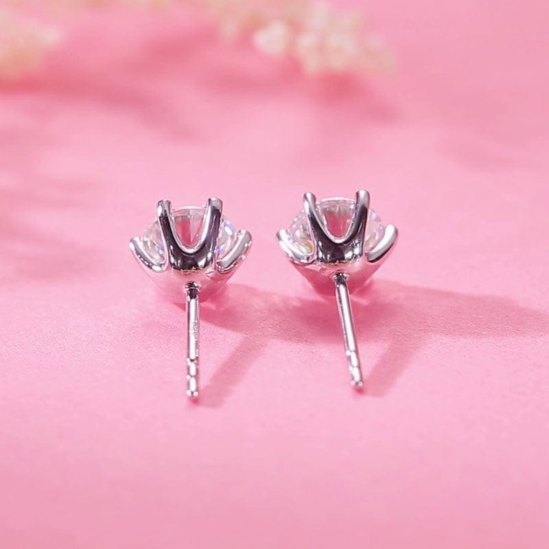 Solara Grace Moissanite Stud Earrings (1 Ct) 4 Solara Grace Moissanite Stud Earrings (1 Ct) - Image 4