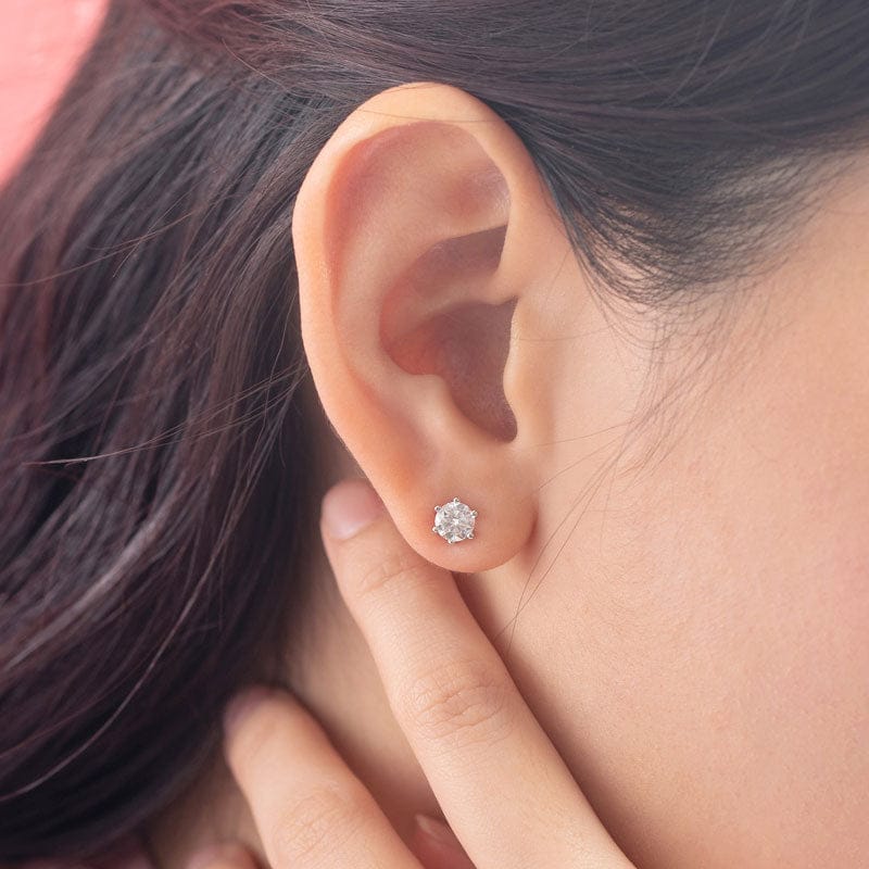 Solara Grace Moissanite Stud Earrings (1 Ct) 2 Solara Grace Moissanite Stud Earrings (1 Ct) - Image 2