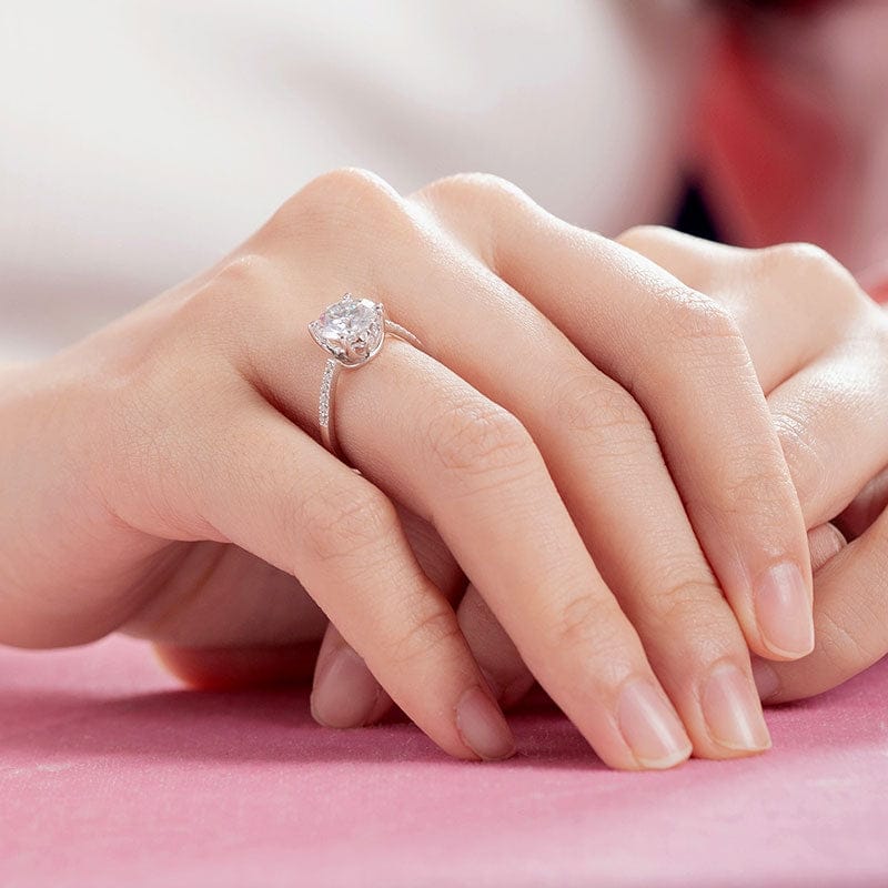Lucent Grace Moissanite Bridal Ring (2 Ct) 2 Lucent Grace Moissanite Bridal Ring (2 Ct) - Image 2
