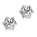 Solara Grace Moissanite Stud Earrings (1 Ct)