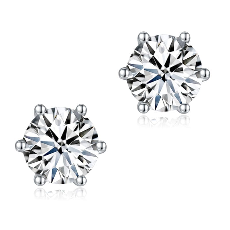 Solara Grace Moissanite Stud Earrings (1 Ct) 1 Solara Grace Moissanite Stud Earrings (1 Ct)