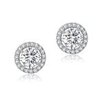 Liora Glow Moissanite Halo Earrings (2 Ct)