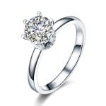 Solara Grace Moissanite Halo Ring (1 Ct)