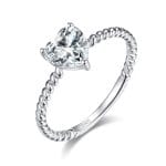Amara Heart Moissanite Solitaire Ring (1 Ct)