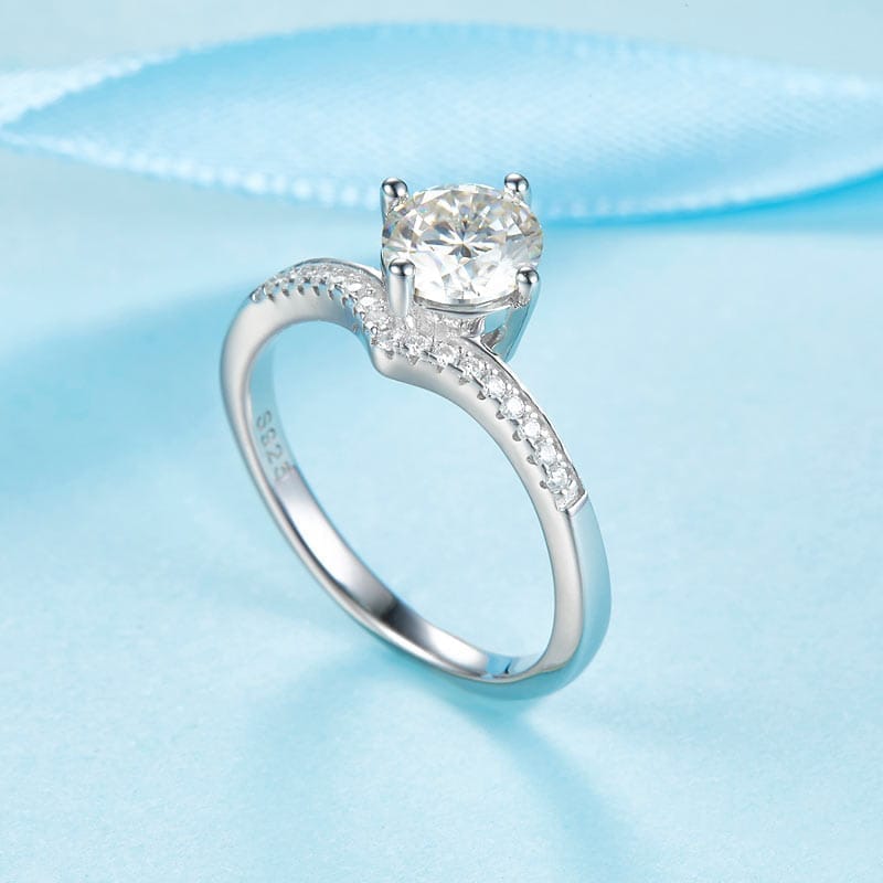 Lyssara Moissanite Accent Ring (1 Ct) 2 Lyssara Moissanite Accent Ring (1 Ct) - Image 2