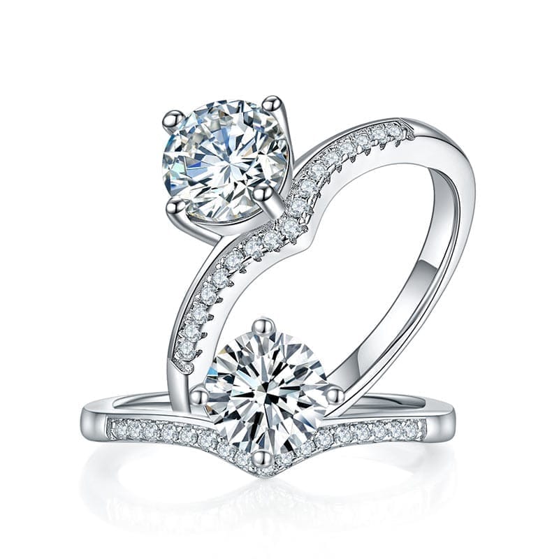 Lyssara Moissanite Accent Ring (1 Ct) 1 Lyssara Moissanite Accent Ring (1 Ct)