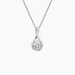 Seraphine Twist Pendant Diamond Necklace (14K Gold)