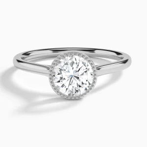 Solène Bezel Diamond Engagement Ring (14K Gold)