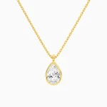 Lucine Bezel Solitaire Diamond Pendant Necklace