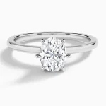 Soraya Six-Prong Hidden Halo Engagement Ring (14K Gold)