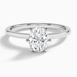 Soraya Six-Prong Hidden Halo Engagement Ring (14K Gold)