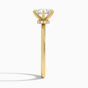 Soraya Six-Prong Hidden Halo Engagement Ring