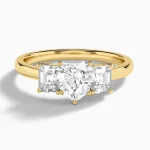 Evelisse Three-Stone Diamond Engagement Ring (14K Gold)