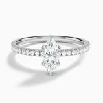 Elara Hidden Halo Pavé Engagement Ring (14K Gold)