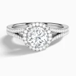Aurielle Grand Pavé Halo Engagement Ring