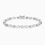 Cambria Multi-Shape Diamond Tennis Bracelet (14K Gold)