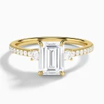 Lyra Classic Three-Stone Diamond Engagement Ring (14K Gold)