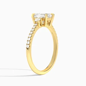 Lyra Classic Three-Stone Diamond Engagement Ring (14K Gold)