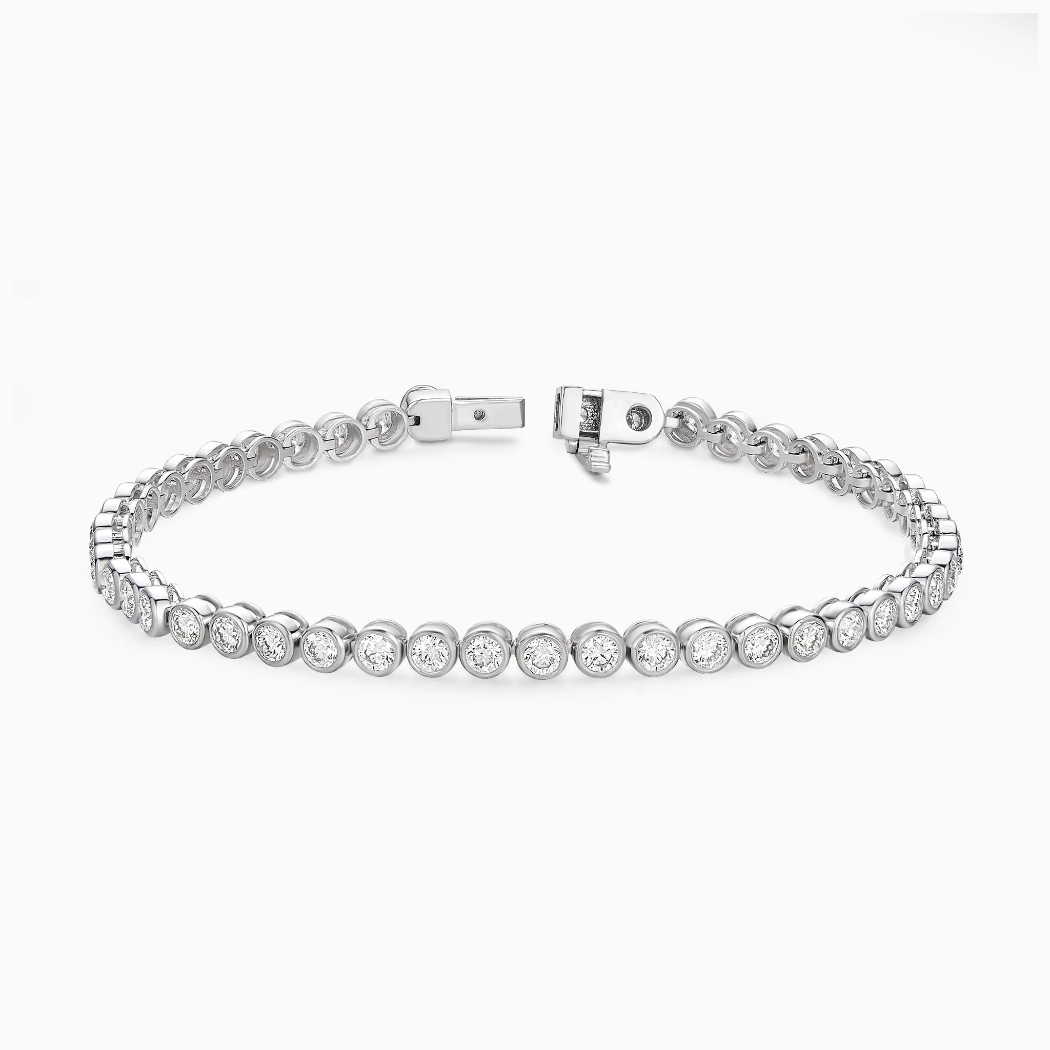 Noelle Bezel Diamond Tennis Bracelet (14K Gold) 3 Noelle Bezel Diamond Tennis Bracelet (14K Gold) - Image 3