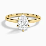 Isolde Solitaire Diamond Engagement Ring (14K Gold)