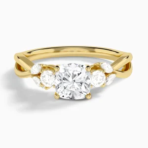 Odette Vintage Three-Stone Diamond Engagement Ring