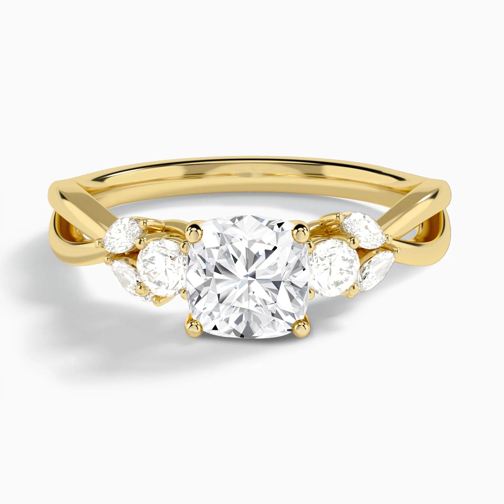 Odette Vintage Three-Stone Diamond Engagement Ring